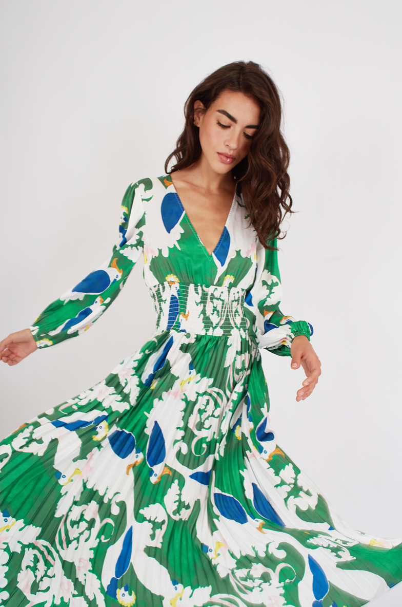 Traffic People Green Aurora Dress - Core Southwell