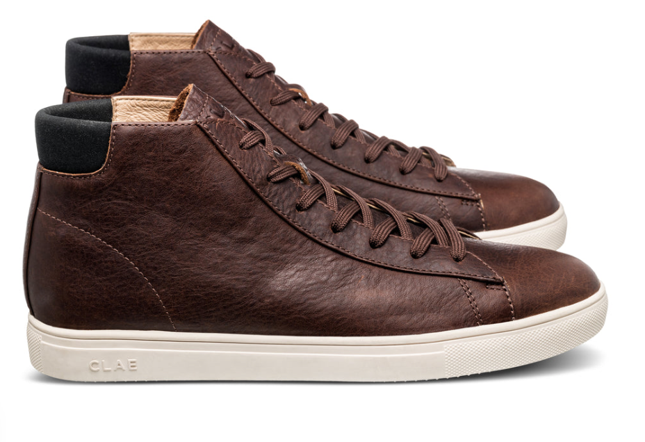 Mens Clae High Tops Mens Clae Bradley Cocoa Leather Mid Boot