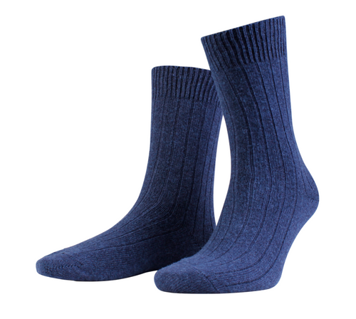 Amanda Christensen Dark Blue Cashmere/Wool Mix Socks