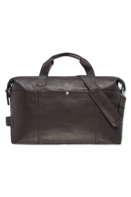 Matinique Dark Brown Weekender Leather Bag