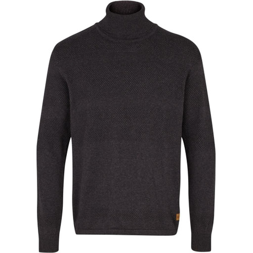 Kronstadt Fisker Anthracite Cotton Roll Neck Knit