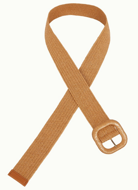 King Louie Mango Orange Raffia Belt