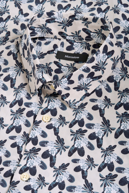 Matinique Trostol Navy Print Short Sleeve Shirt