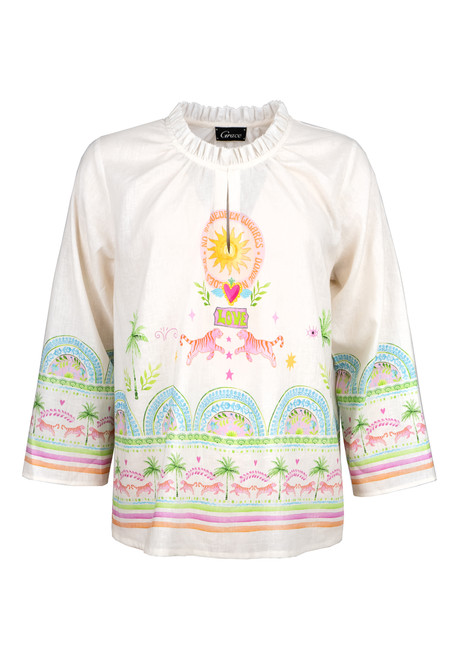 Grace Te Quedes Off White Blouse Grace Te Quedes Off White Blouse