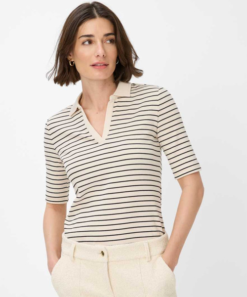Brax Cleo Black Stripe Polo