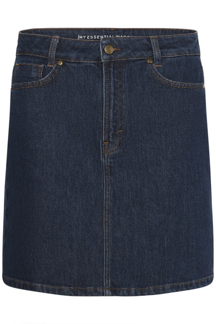 MEW Cady Dark Blue Unwashed Mid Denim Skirt MEW Cady Dark Blue Unwashed Mid Denim Skirt