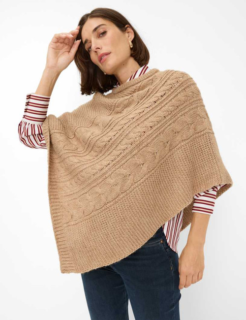 Brax Thea Beige Wool/Alpaca Blend Cape Brax Thea Beige Wool/Alpaca Blend Cape