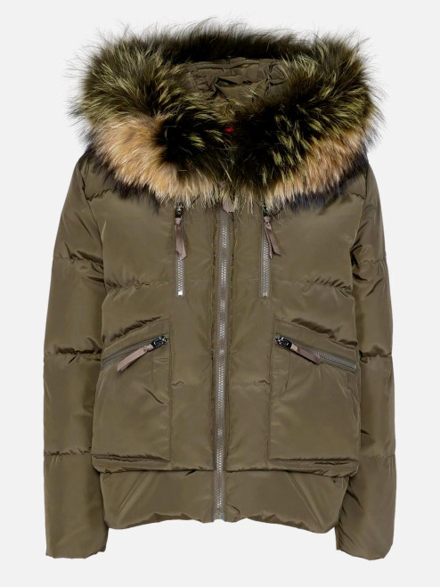 Levinsky Fugge Army Green Down/Fur Hooded Jacket Levinsky Fugge Army Green Down/Fur Hooded Jacket