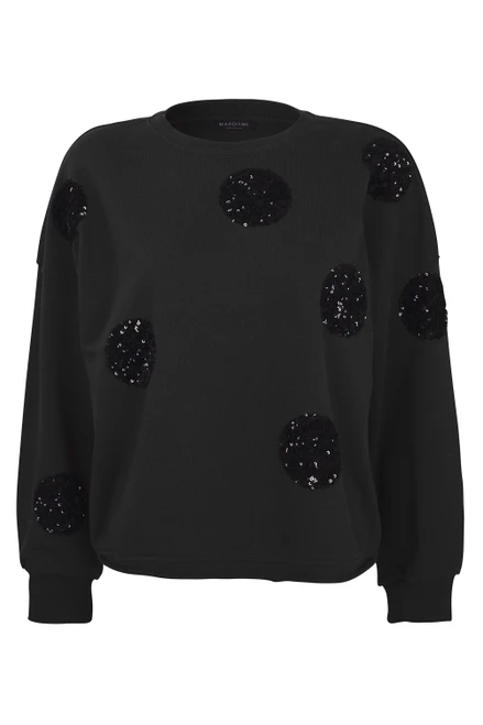 Margittes Black Sweatshirt with Sequins