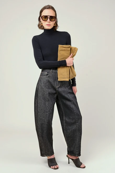 VIVERE Naya black Barrel Leg Jeans