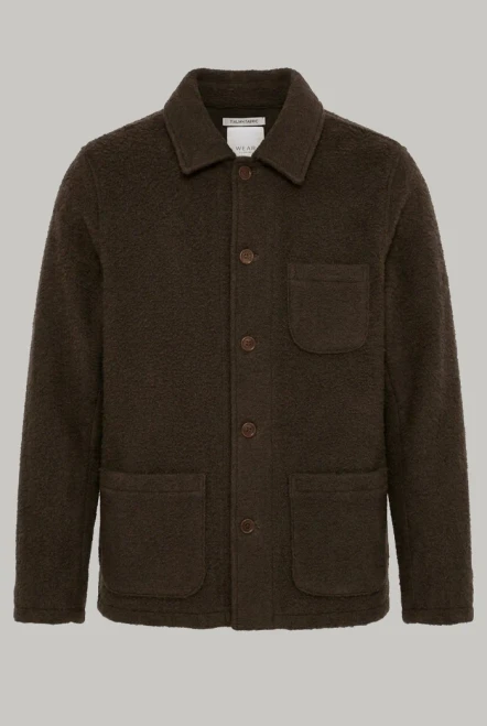 Wear London Chiltern Chocolate Brown Wool Shacket