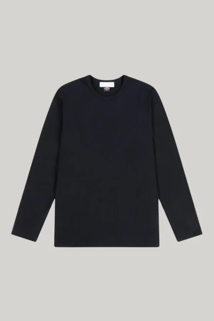 Wear London Bevis Long Sleeve Black Cotton T Shirt