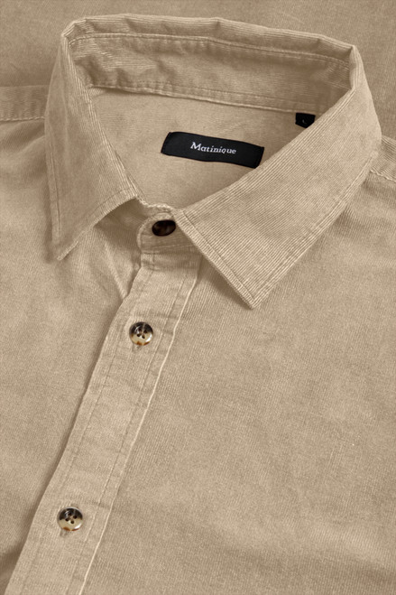 Matinique Taupe Cotton Shirt