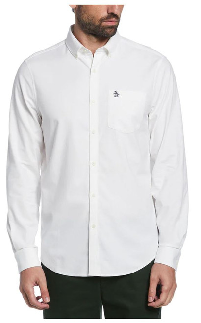 Penguin Ecovero Oxford Stretch White Shirt