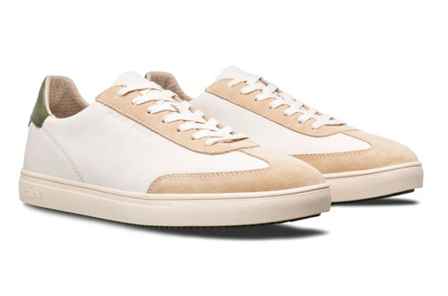 Mens Clae Off-White Vanilla/Olive Deane Sneaker