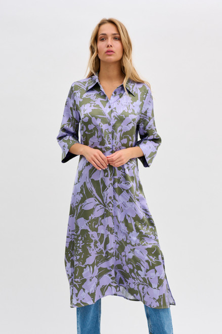 MEW Maria Lavender Long Shirt Dress