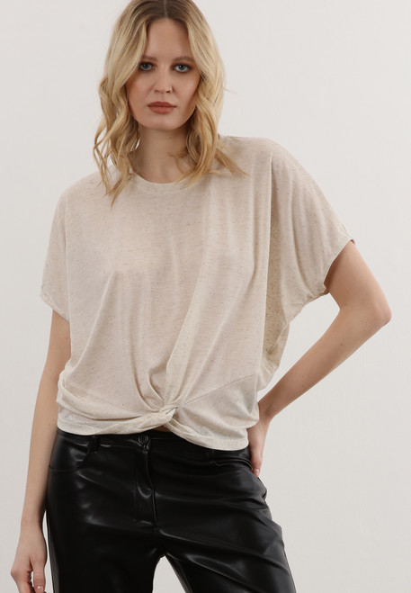 Religion Shadow Oversized Off White Top