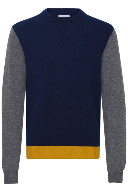 Casual Friday Karl Navy Crew Lambswool Knit Casual Friday Karl Navy Crew Lambswool Knit