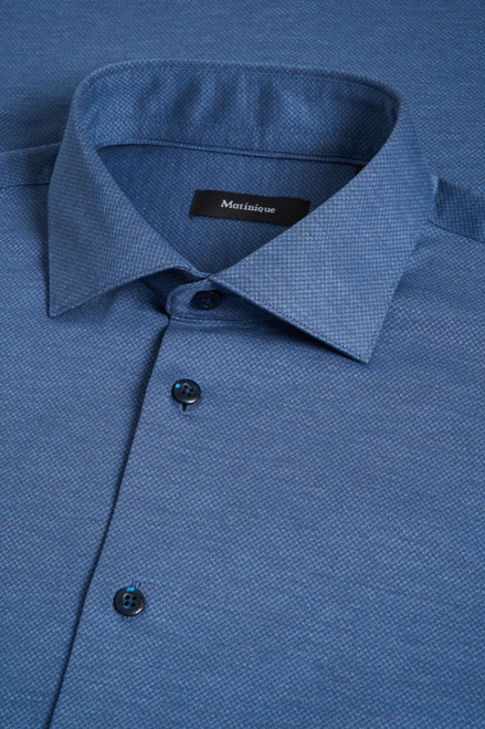 Matinique Marc Ink Blue Cotton Shirt