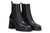 Alpe Black Leather Ankle Boot