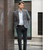 Guide London Wool Blend Taupe & Grey Jacket