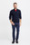 FQ1924 Kyle Navy Half Zip Lambswool Knit