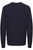 Casual Friday Karl Dark Navy Cotton Structured Crew Neck Knit