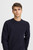 Casual Friday Karl Dark Navy Cotton Structured Crew Neck Knit