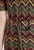 Ana Alcazar Sumia Green/Bordeaux Short Sleeve & Belt Midi Dress