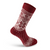 Norwegian Snowflakes Bordeaux/Ecru Wool Socks