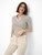Brax Maron Eggshell Lurex Boucle Fashion Trousers