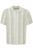 Casual Friday Isak Green Striped Linen Mix Short Sleeve Shirt