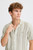 Casual Friday Isak Green Striped Linen Mix Short Sleeve Shirt