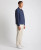 REMUS UOMO Daks Dark Blue Regular Fit Two-Way Zip Jacket