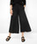 Brax Black Linen Flared Trousers