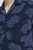 Casual Friday Aaron Navy Leaf Print Towelling Shirt