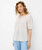 Brax Viva Beige Stripe Linen Mix Short Sleeve Blouse
