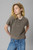 MEW Paloma Brown Melange Short Sleeve Knit Polo