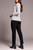 Tribal Grey Mix Lightweight Blanket Stitch V-Neck Collar Sweater