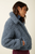 King Louie Isa Night Blue Faux Fur Jacket