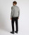 Remus Uomo Grey Merino Wool Blend Knit Polo
