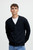 Casual Friday Karl Anthracite Black Lambswool Cardigan