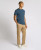 Remus Uomo Tapered Fit Petrol Blue Cotton-Stretch T Shirt