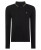 Remus Uomo Black Contrast Collar Cotton-Stretch Polo