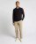 Remus Uomo Black Contrast Collar Cotton-Stretch Polo