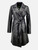 Levinsky Black Leather Trench Coat