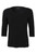 Margittes Black Long Sleeve Cotton/Elastene Mix Top