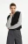 YAYA Hole Black Sleeveless knitted top with jersey hood Sale price