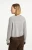 YAYA Medium Grey Melange Sweater with Ribbed Sleeves & Button Details
