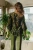 Traffic People Stevie Green Sheer Embroidered Blouse